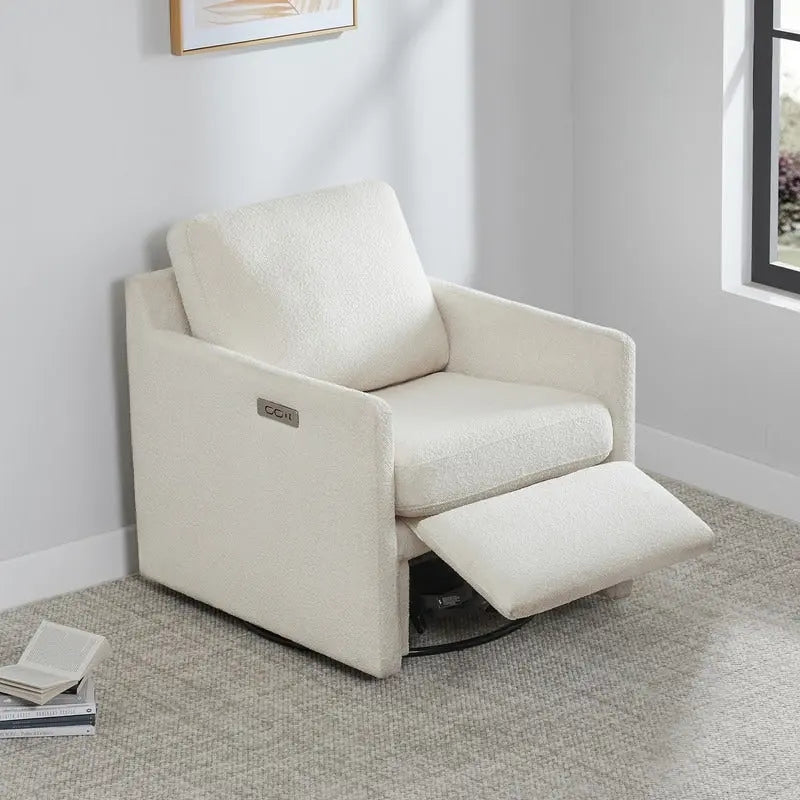 Fauteuil inclinable pivotant motorisé Nora Fauteuil d'appoint dossier au mur