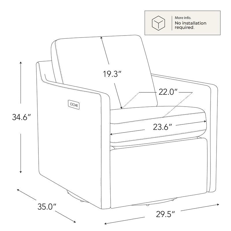 Fauteuil inclinable pivotant motorisé Nora Fauteuil d'appoint dossier au mur