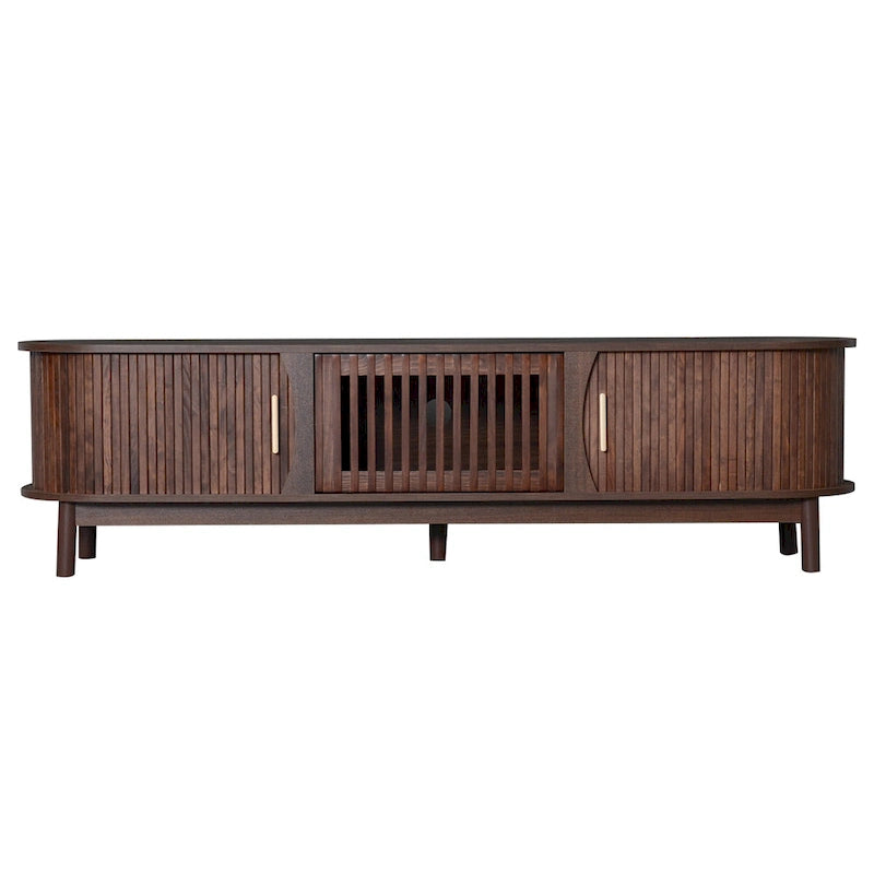 Meuble TV de ferme pour téléviseurs 75 pouces, Console TV en bois pour centre de divertissement