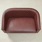 KINWELL 50W Petit canapé causeuse rembourré en similicuir capitonné