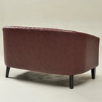 KINWELL 50W Petit canapé causeuse rembourré en similicuir capitonné