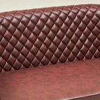 KINWELL 50W Petit canapé causeuse rembourré en similicuir capitonné