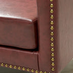 KINWELL 50W Petit canapé causeuse rembourré en similicuir capitonné