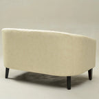 KINWELL 50W Petit canapé causeuse rembourré en similicuir capitonné