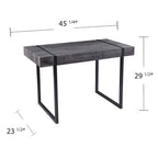 Bureau Hackney en bois noir de transition SEI Furniture