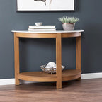 SEI Furniture Carmona Natural Wood Two Tier Console Table