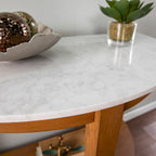 Table console à deux niveaux en bois naturel Carmona de SEI Furniture