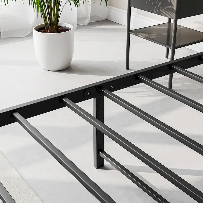 Lit double avec tête de lit de rangement, deux tiroirs et station de recharge