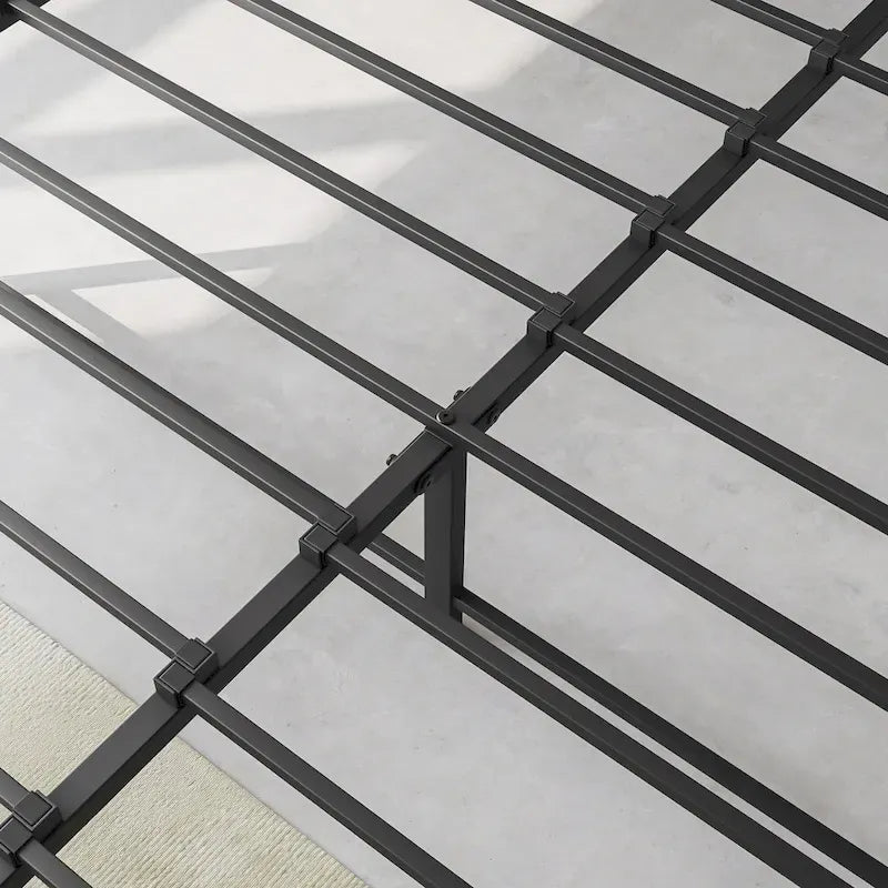 Lit double avec tête de lit de rangement, deux tiroirs et station de recharge