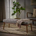 Banc Ottoman en Tissu Capitonnage Flavel de Christopher Knight Home