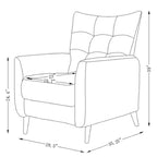 Fauteuil inclinable manuel Aurora Comfy avec base en bois