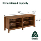 Meuble TV contemporain Priage by ZINUS pour téléviseurs jusqu'à 65 pouces