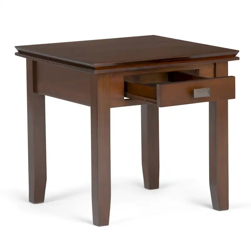 WYNDENHALL Stratford Table d'appoint carrée de style transitoire en BOIS MASSIF de 53,3 cm de large