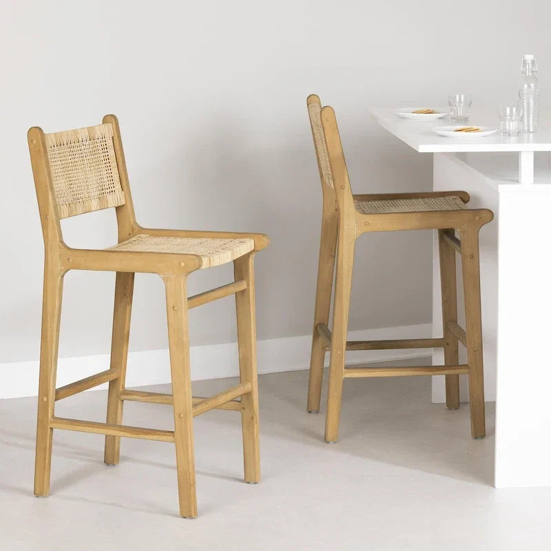 Tabouret de bar en rotin South Shore Balka, ensemble de 2