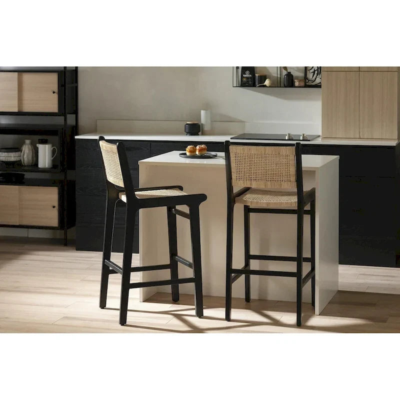 Tabouret de bar en rotin South Shore Balka, ensemble de 2