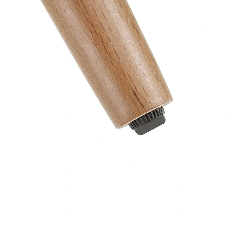 Table basse ovale en verre, Table basse transparente, table moderne de salon avec pieds en bois de chêne, table à thé