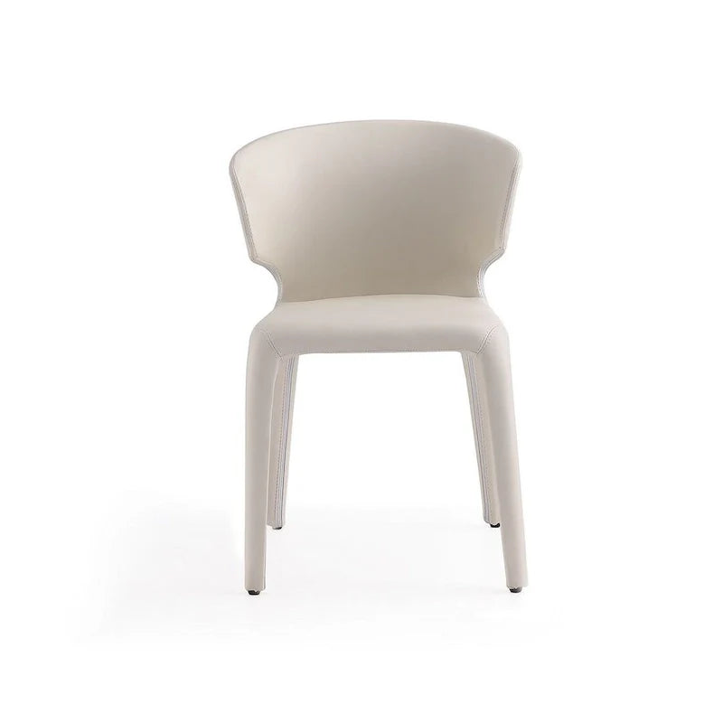 Chaise de salle à manger Conrad en similicuir crème (lot de 2)