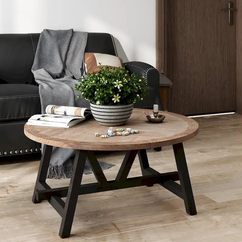 Table d'appoint rustique COZAYH, table basse d'appoint de style campagne française pour la famille, petits espaces