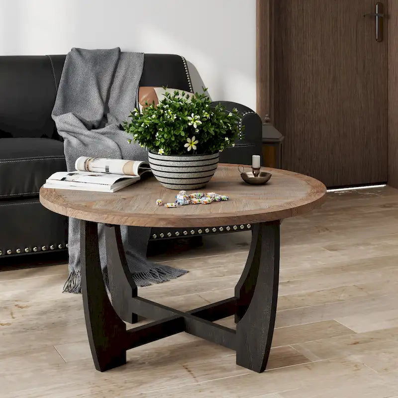 Table d'appoint rustique COZAYH, table basse d'appoint de style campagne française pour la famille, petits espaces