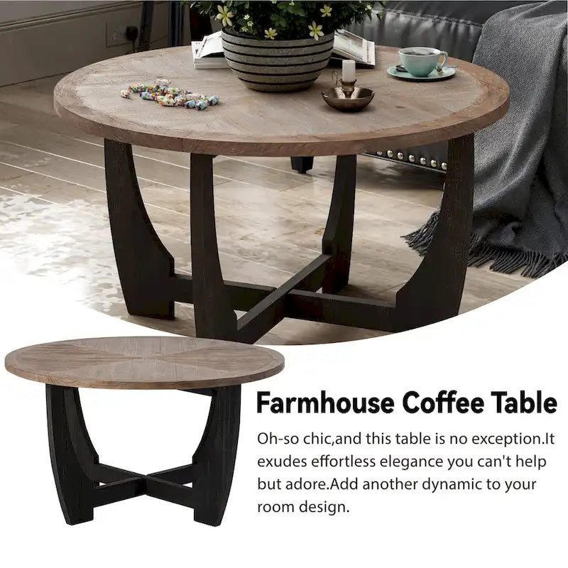 Table d'appoint rustique COZAYH, table basse d'appoint de style campagne française pour la famille, petits espaces