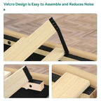 Cadre de lit Queen rembourré avec tiroirs de rangement Tête de lit intégrée 4 ports USB Lit plateforme