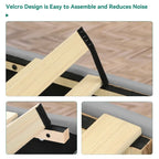 Cadre de lit Queen rembourré avec tiroirs de rangement Tête de lit intégrée 4 ports USB Lit plateforme