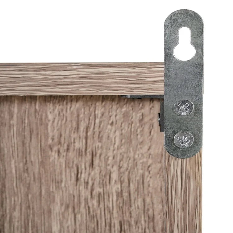 Étroite commode en bois à 9 tiroirs coulissants et étagère de rangement supérieure