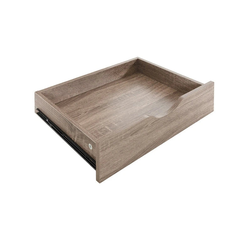 Étroite commode en bois à 9 tiroirs coulissants et étagère de rangement supérieure