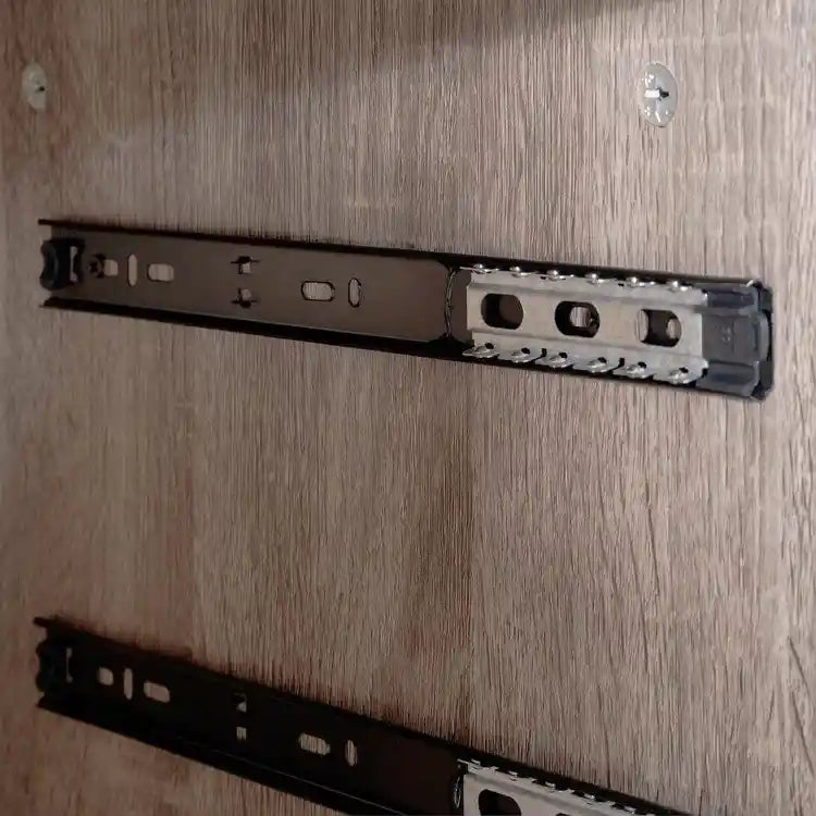 Étroite commode en bois à 9 tiroirs coulissants et étagère de rangement supérieure