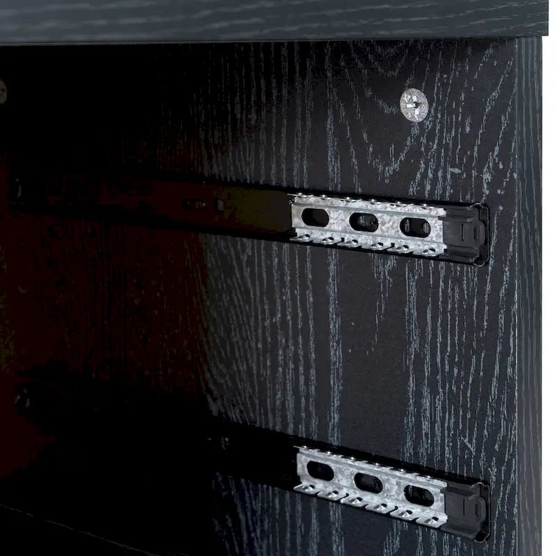 Étroite commode en bois à 9 tiroirs coulissants et étagère de rangement supérieure