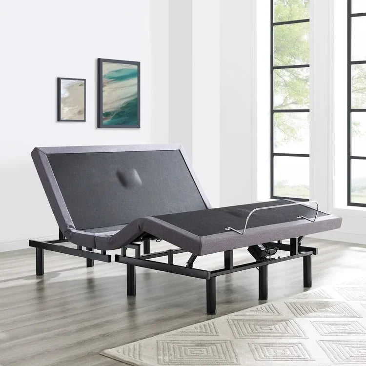 Cadre de lit réglable avec positionnement zéro gravité, options de massage et réglages indépendants de l'inclinaison de la tête et des pieds