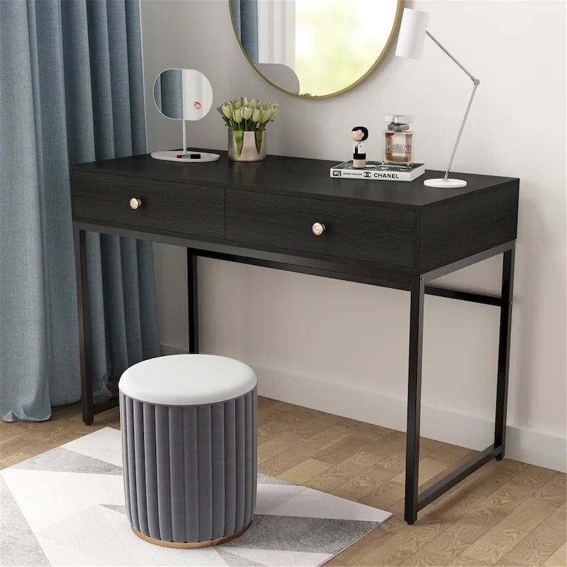 Bureau de travail et d'étude de 120 cm avec 2 tiroirs de rangement