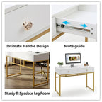 Bureau de travail et d'étude de 120 cm avec 2 tiroirs de rangement