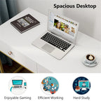 Bureau de travail et d'étude de 120 cm avec 2 tiroirs de rangement