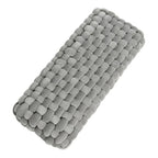 Banc d'entrée en velours tissé épais avec pieds en bois