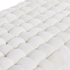 Banc d'entrée en velours tissé épais avec pieds en bois