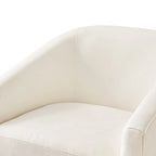 Fauteuil pivotant moderne en tissu pour salon, structure en bois