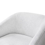 Fauteuil pivotant moderne en tissu pour salon, structure en bois