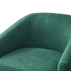 Fauteuil pivotant moderne en tissu pour salon, structure en bois