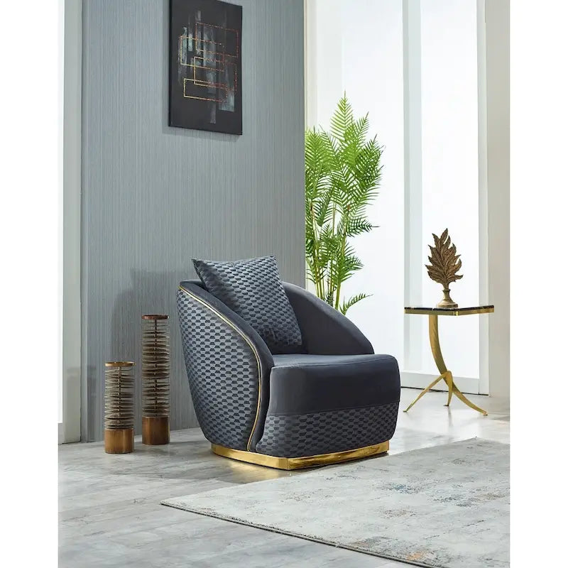 Ensemble de salon 3 pièces Ella avec accoudoirs carrés