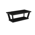 Ensemble de 3 tables basses, design conique incliné, plateau rectangulaire noir