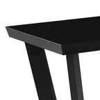 Ensemble de 3 tables basses, design conique incliné, plateau rectangulaire noir