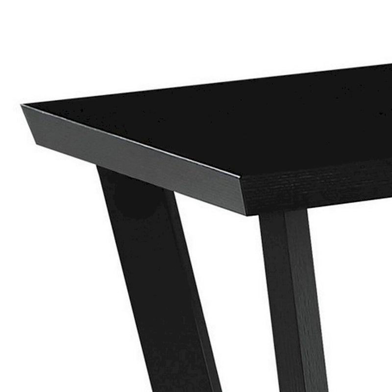 Ensemble de 3 tables basses, design conique incliné, plateau rectangulaire noir