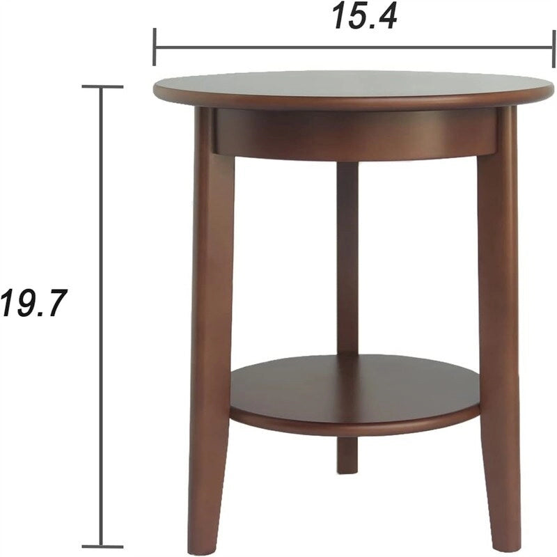 Table d'appoint en bois à 2 niveaux - 39P x 39L x 50H cm