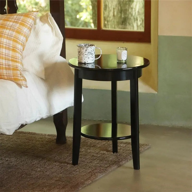 Table d'appoint en bois à 2 niveaux - 39P x 39L x 50H cm