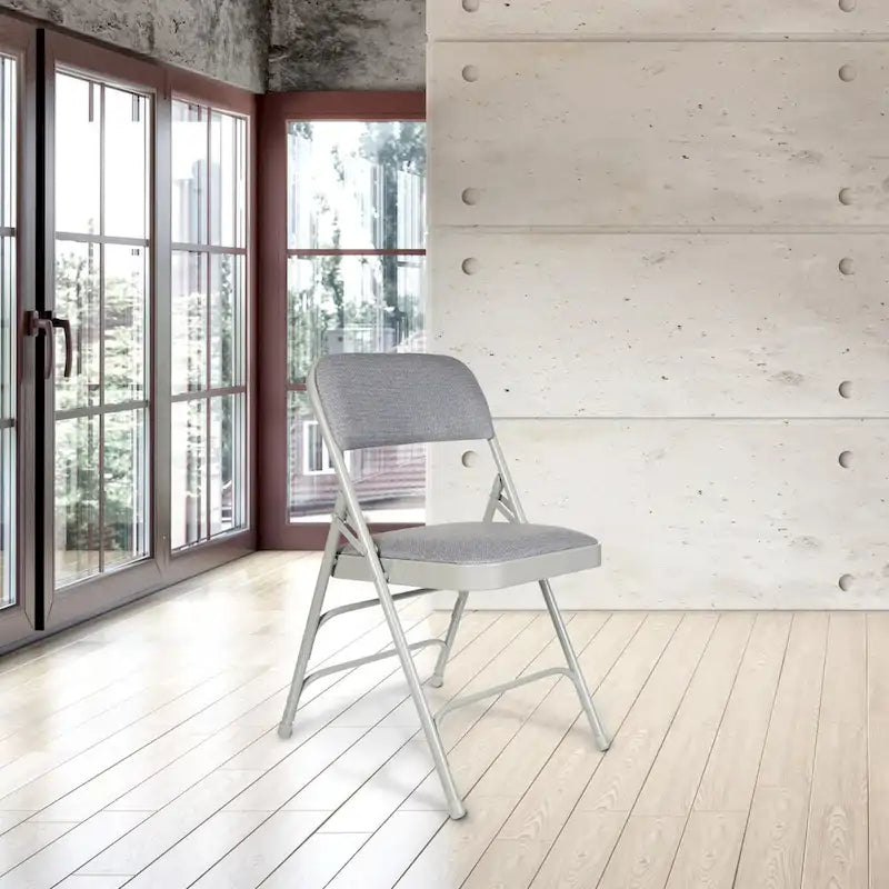 Hampden Furnishings Bernadine Collection Chaise Pliante en Tissu à Triple Support, Lot de 4